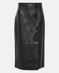 Nina Ricci Gonna a tubino midi in pelle Nero