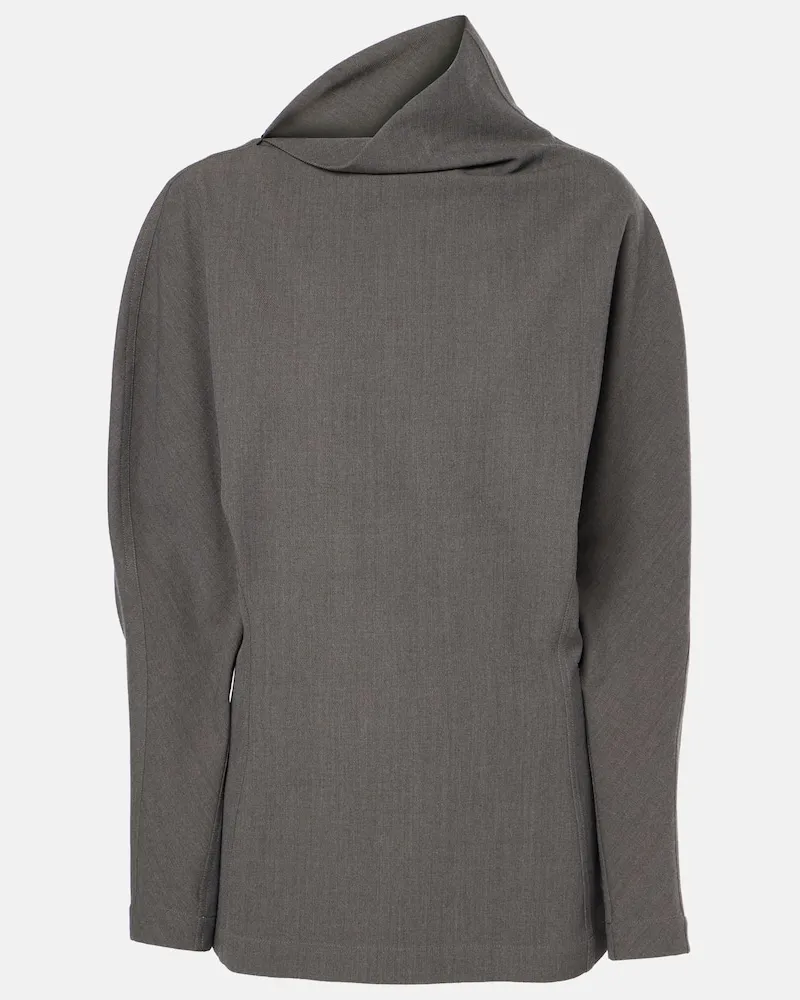Bottega Veneta Top in misto lana Grigio