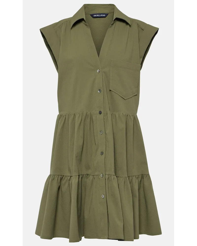 Veronica Beard Miniabito Trisha in cotone Verde