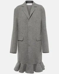 J.W.Anderson Cappotto in misto lana con volant Grigio