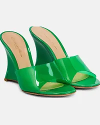 Gianvito Rossi Sandali con zeppa Vernice in PVC Verde