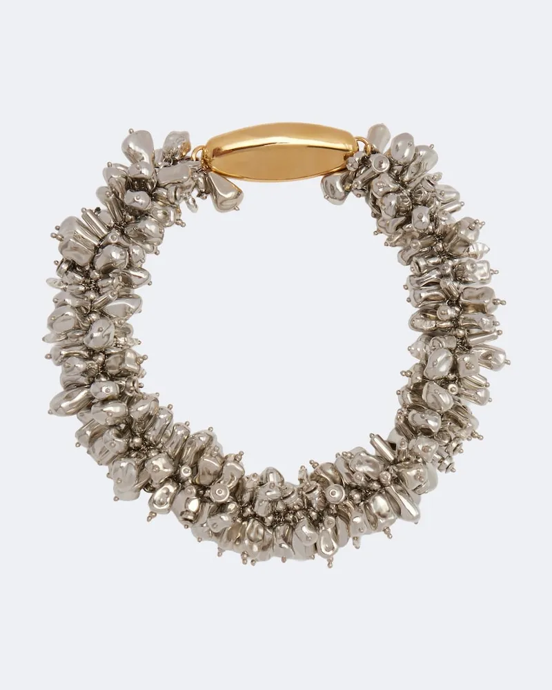 Dries van Noten Collana con perline Metallizzato