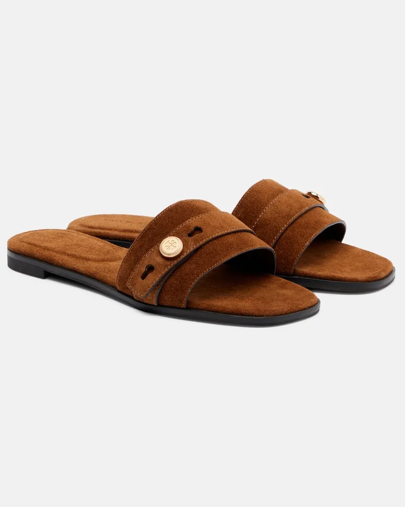 Tory Burch Sandali Romy in suede Marrone