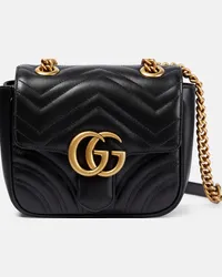 Gucci Borsa a spalla GG Marmont Mini in pelle Nero