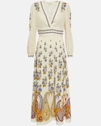 Etro Abito midi con stampa paisley Bianco