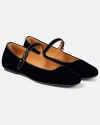 TOD'S Ballerine Mary Jane in velluto Nero