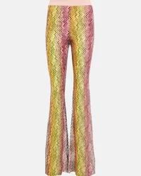 Missoni Pantaloni in maglia di jersey con stampa Multicolore