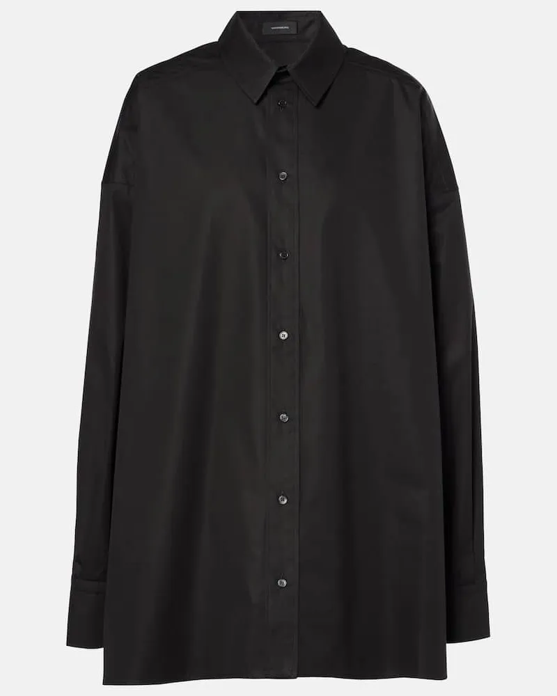 WARDROBE.NYC Abito chemisier oversize in cotone Nero