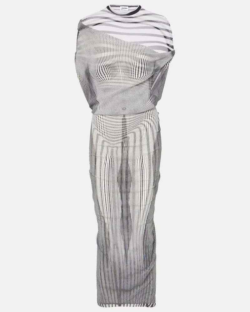 Jean Paul Gaultier Abito lungo The Body Morphing in tulle Nero