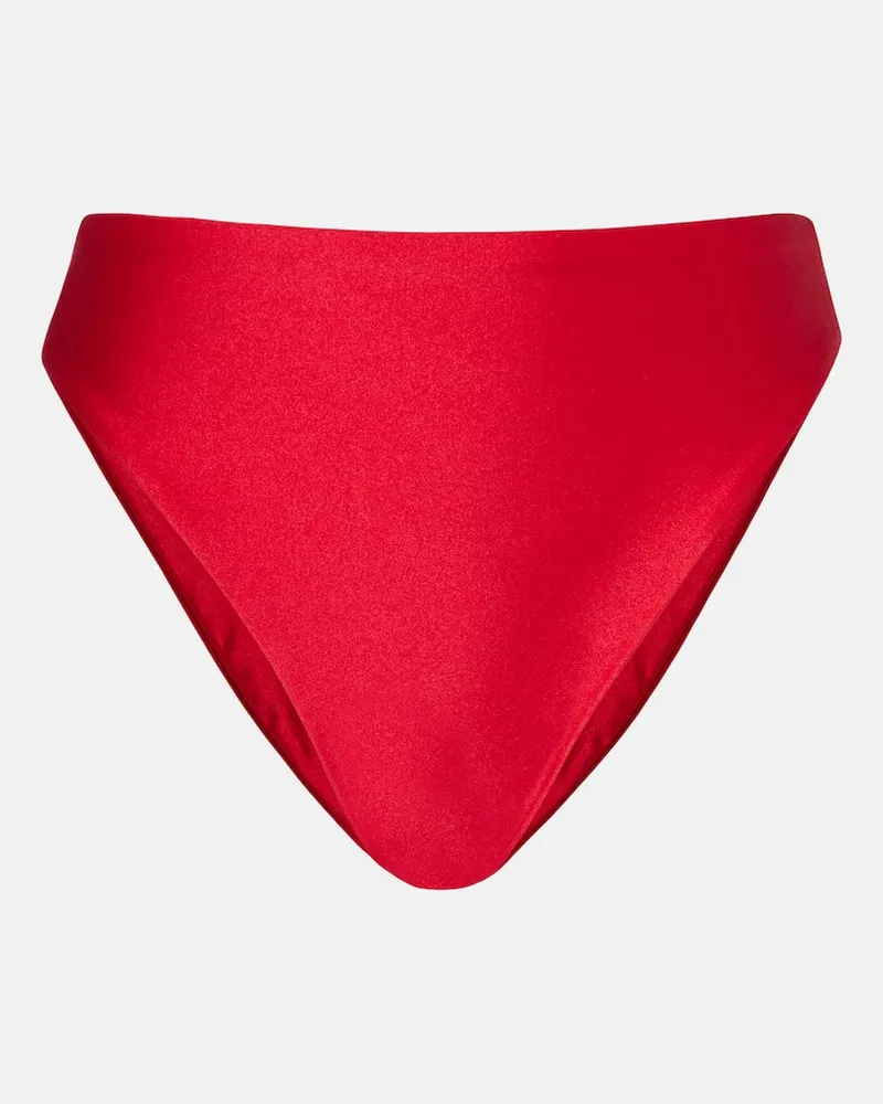 JADE SWIM Slip bikini Incline a vita alta Rosso