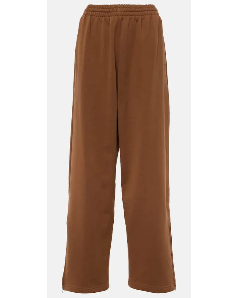WARDROBE.NYC x Hailey Bieber - Pantaloni sportivi in jersey di cotone Marrone