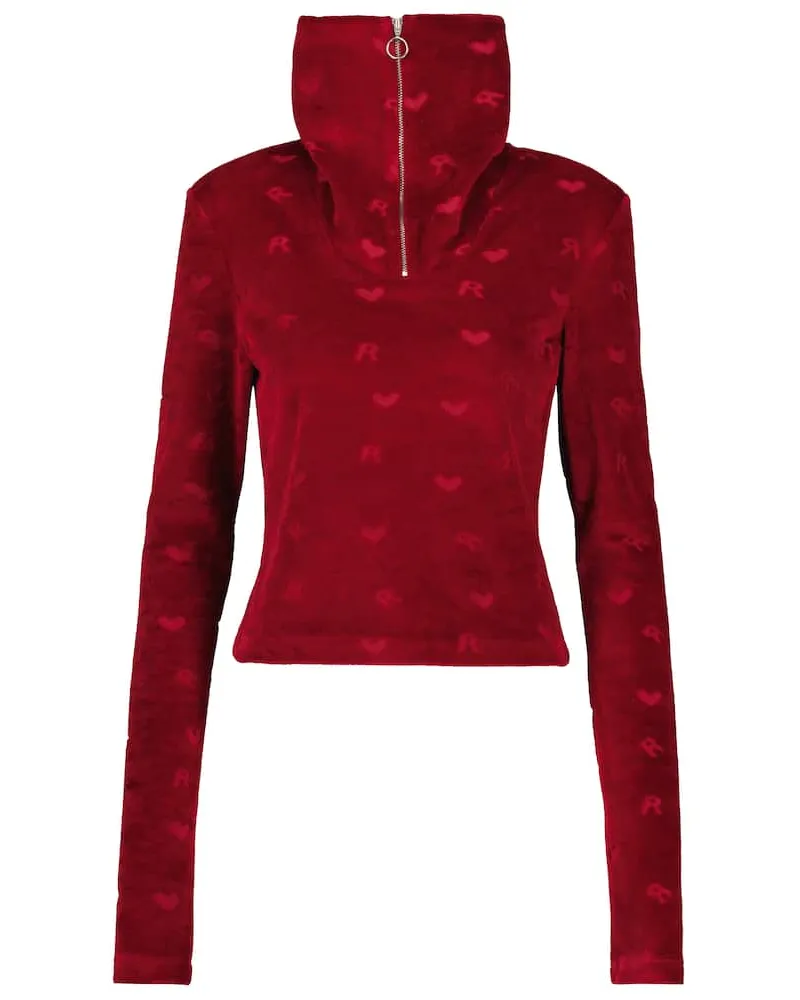 ROTATE Birger Christensen Rotate Sunday 3 - Top Mona in velluto Rosso