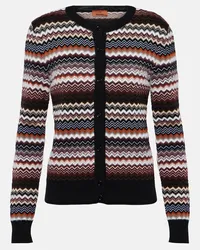 Missoni Cardigan in misto lana a zig zag Multicolore