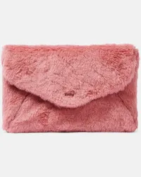 Max Mara Clutch in teddy di alpaca, lana e seta Rosa