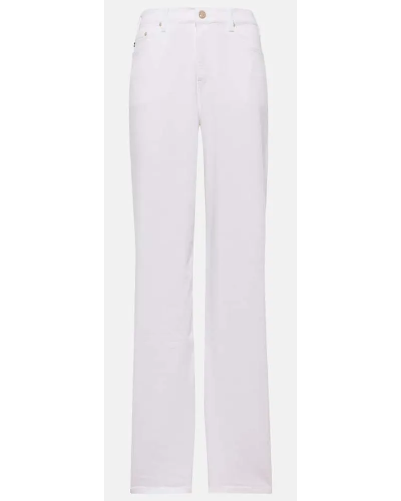 Adriano Goldschmied Jeans a gamba larga New Baggy Wide a vita alta Bianco