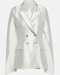 Max Mara Bridal - Blazer Pasta in raso di misto seta Argento