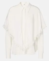 Chloé Chloé Blusa Knotted Heritage in crêpe de chine Bianco