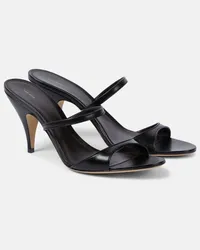 The Row Mules Vika Knot 80 in pelle Nero