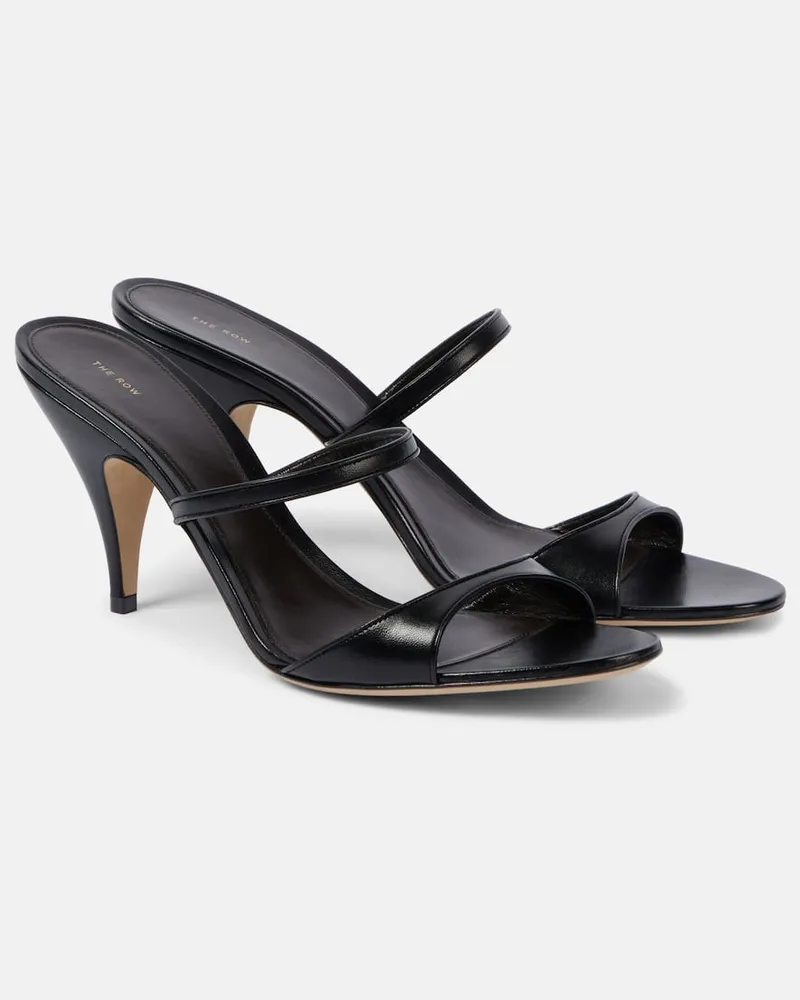 The Row Mules Vika Knot 80 in pelle Nero