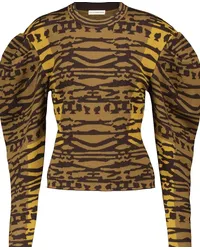 Ulla Johnson Pullover Livia in jacquard di lana Marrone