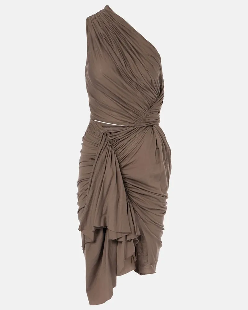 Rick Owens DRKSHDW - Abito corto Fog in cotone Grigio