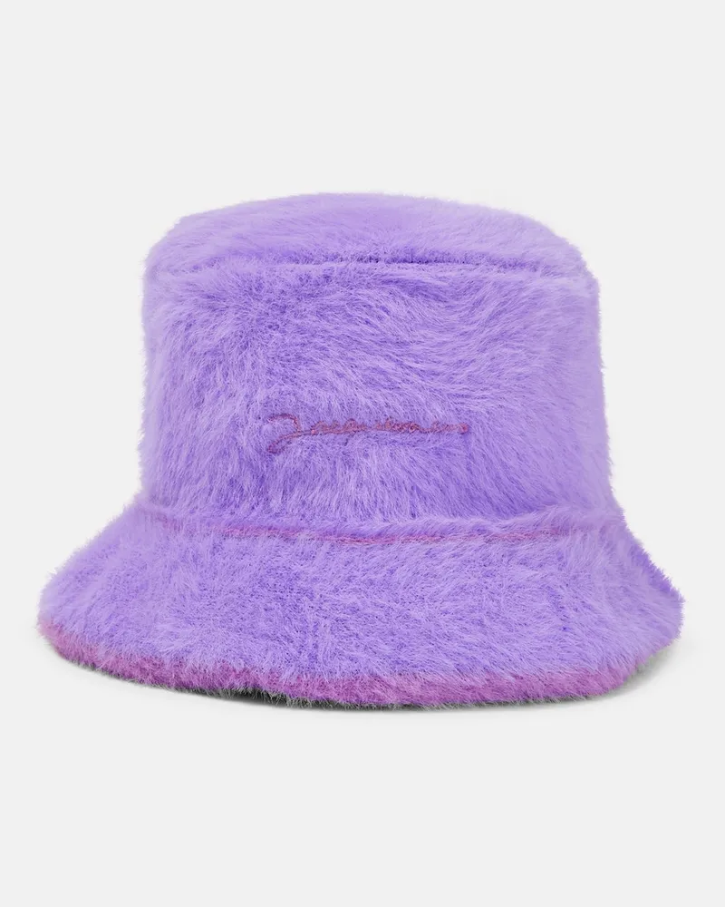 Jacquemus Cappello da pescatore Le bob Neve Viola