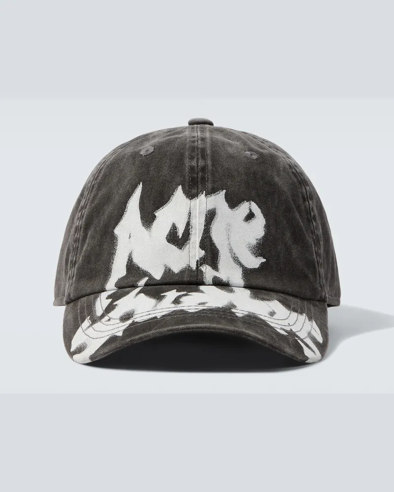 Acne Studios Cappello da baseball in twill di cotone Nero