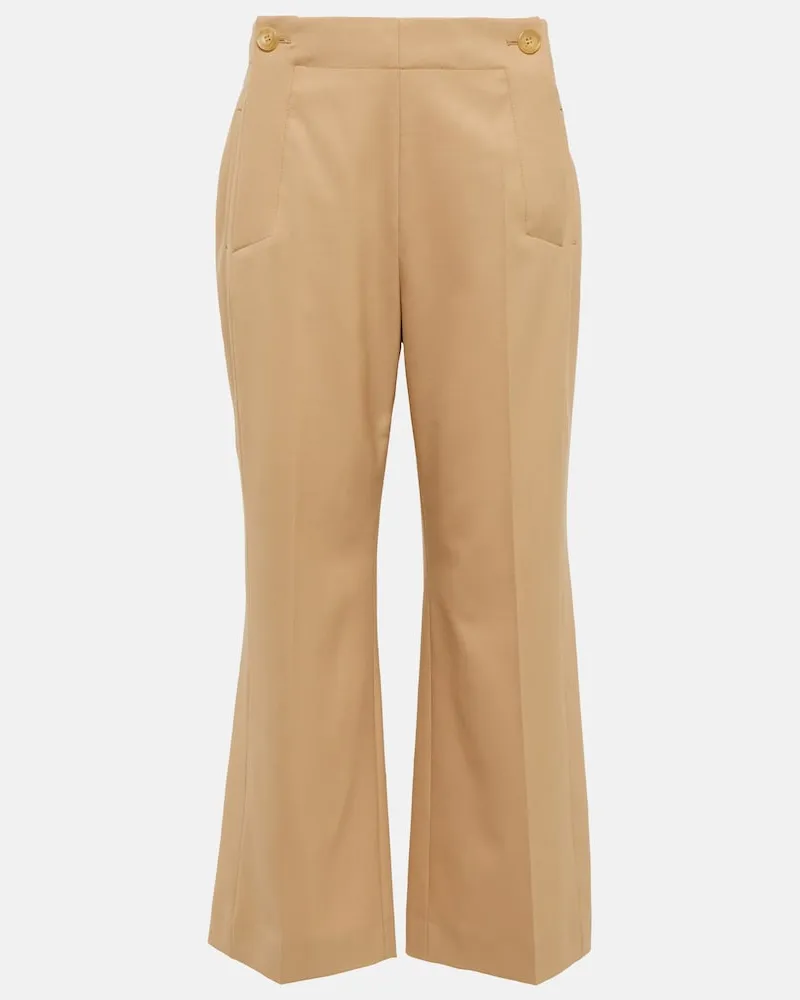 Chloé ChloÃ© Culottes flared a vita alta Beige