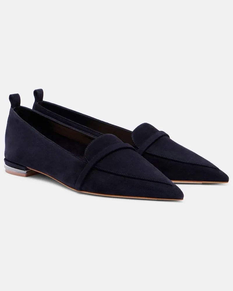 Malone Souliers Mocassini Dora in suede Blu