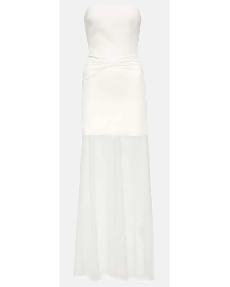 David Koma Bridal - Abito lungo in cady Bianco