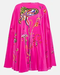 Emilio Pucci Caftano in seta con stampa Rosa