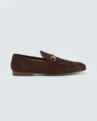 Gucci Mocassini Jordaan in suede Marrone