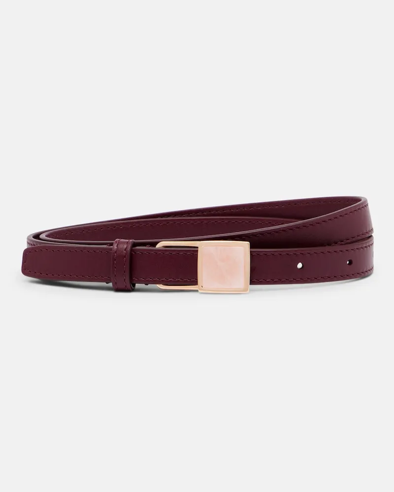 Gabriela Hearst Cintura Nina in pelle Borgogna