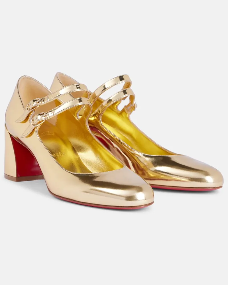 Christian Louboutin Pumps Mary Jane Miss Jane in pelle Oro