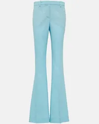 Versace Pantaloni flared in lana Versace Allover Blu