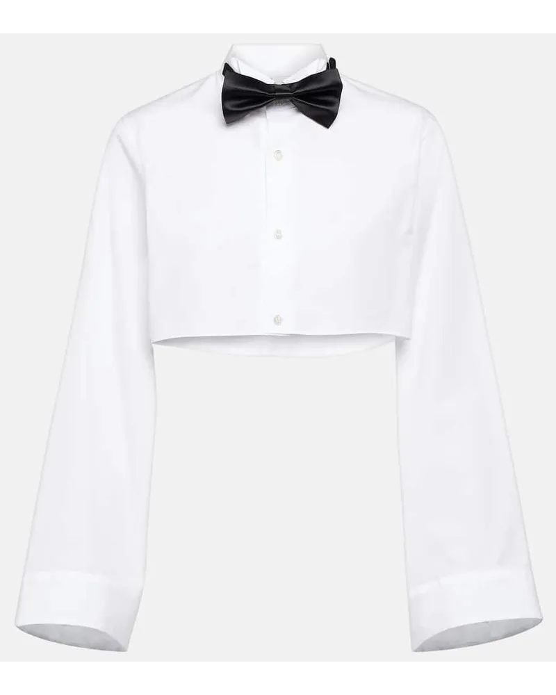 Noir Kei Ninomiya Camicia cropped in cotone Bianco