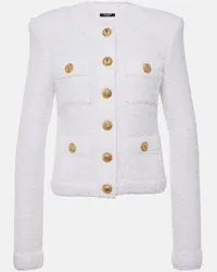 Balmain Giacca Miami in tweed Bianco