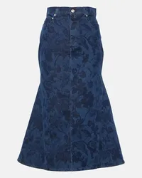 Erdem Gonna midi di jeans Blu