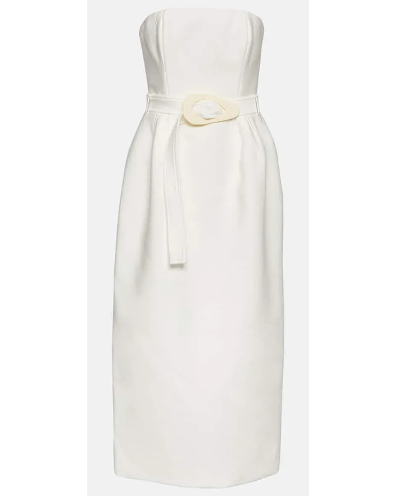 Adriana Degreas Abito midi con cintura Bianco
