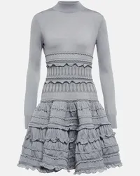 Alaïa Alaïa Miniabito Crinoline in lana vergine Grigio