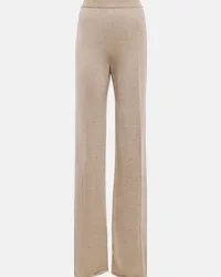 The Row Pantaloni Egle in maglia a vita alta Beige