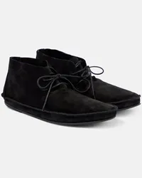 The Row Stivaletti Tyler in suede Nero