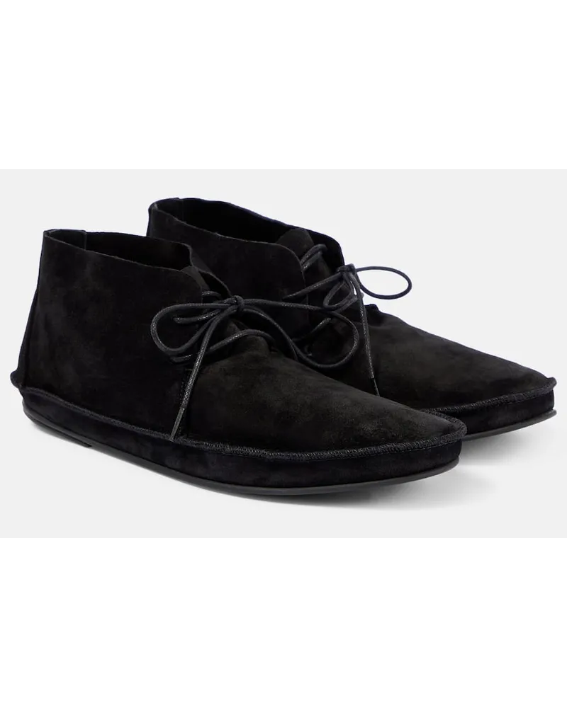 The Row Stivaletti Tyler in suede Nero