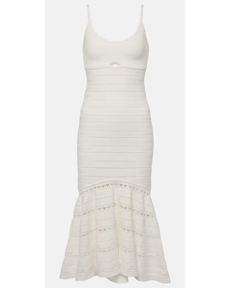 Victoria Beckham Abito midi Cami con cut-out Bianco