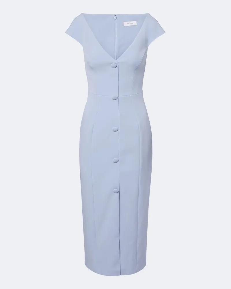 Safiyaa Abito da cocktail Klea in crêpe Blu