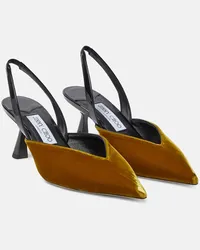 Jimmy Choo Pumps slingback Maryanne 65 in velluto Marrone