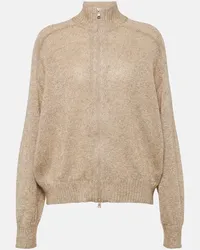 Brunello Cucinelli Cardigan con zip Beige