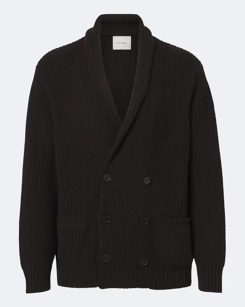 Lisa Yang Cardigan Lyle in cashmere doppiopetto Marrone