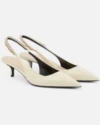 Gucci Pumps slingback Gucci Signoria in vernice Bianco