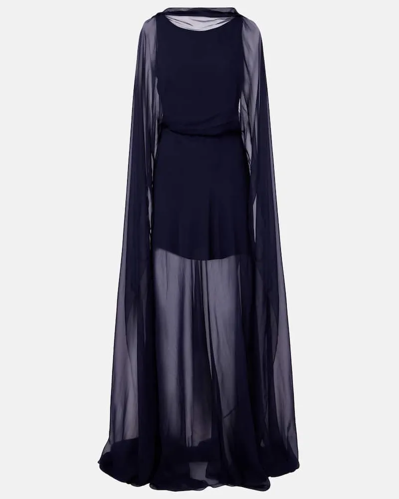 Ralph Lauren Abito lungo in seta Blu